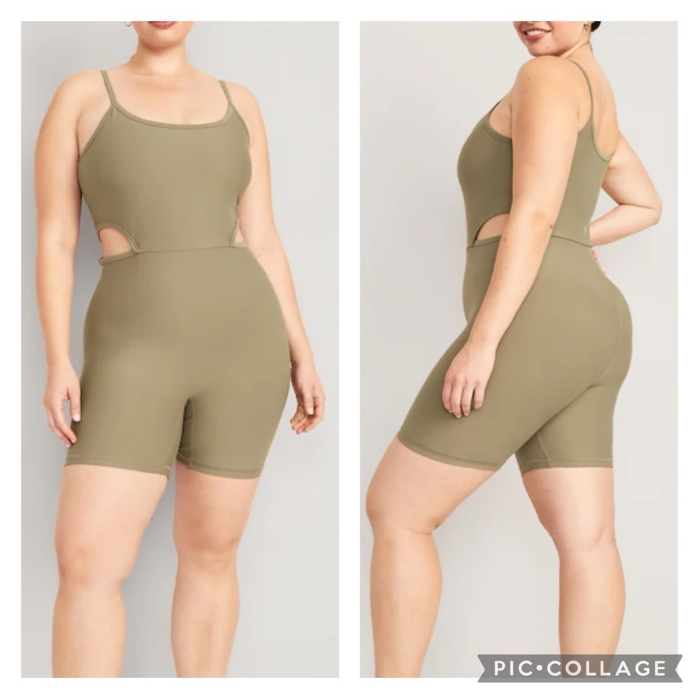 ❣️🆕Old Navy PowerSoft Cutout-Waist Bodysuit for Women -- 6-inch inseam❣️ - Picture 2 of 11